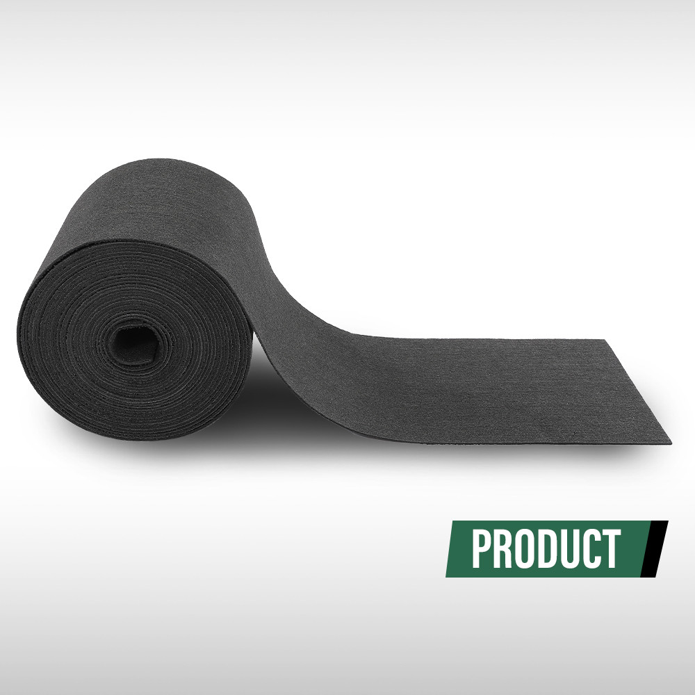 9" x 50' Ribbed Bunk Carpet / Marine Boat Trailer Runners / Outdoor - Black