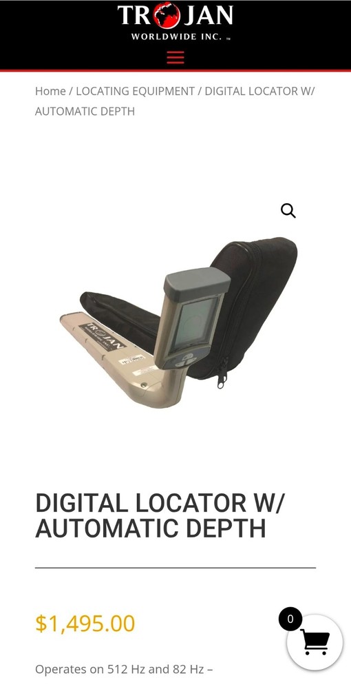 trojan digital locator DIGITAL LOCATOR W/ AUTOMATIC DEPTH