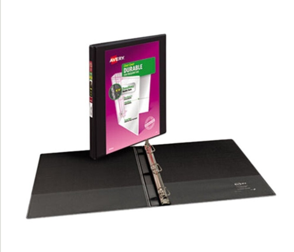 Avery Standard 1.5 3-Ring View Binder Black 17021 10 Pack