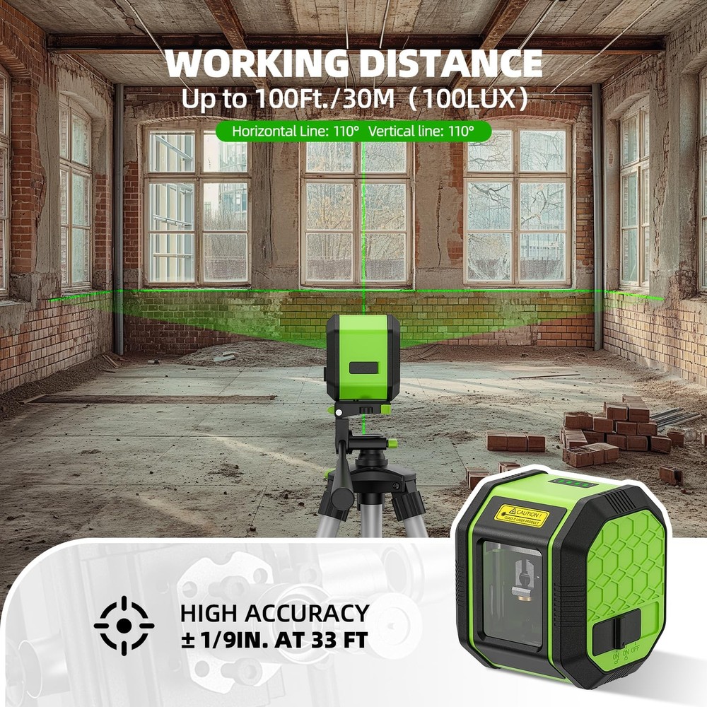 Laser Level, Self leveling Green Cross Line Level Beam