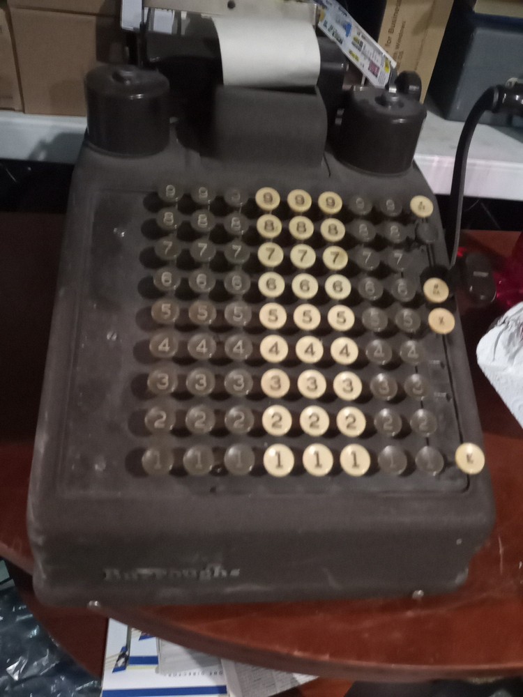 Vintage Burroughs Adding Machine Rare 1920s Untested Needs Ink Storage Find