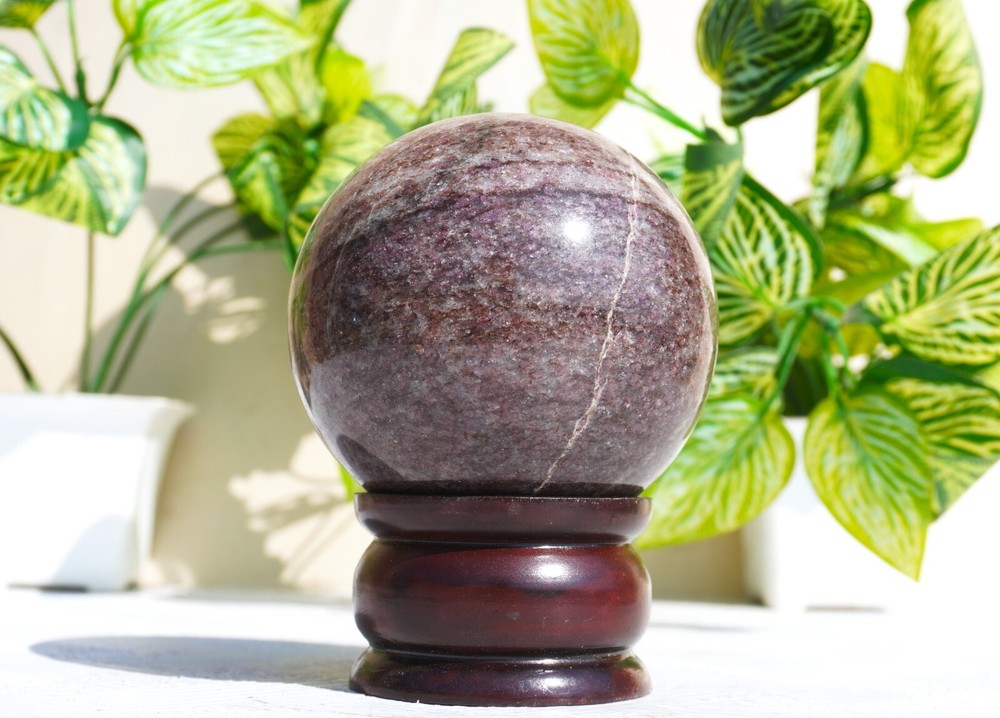 Large 90MM Pink Ruby In Spinal Matrix Stone Healing Mineral Metaphysical Sphere