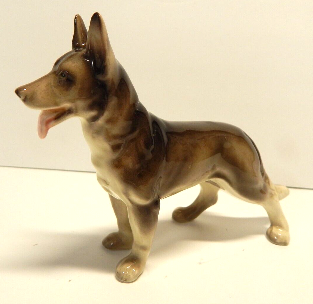 VTG Ceramic Ucagco German Shepherd Dog Figurine