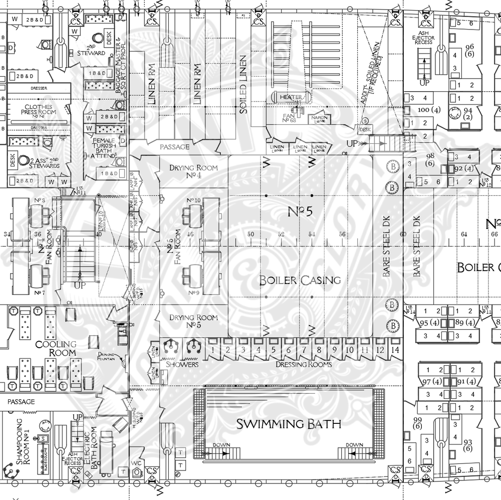 Titanic 1/350 Deck Plan
