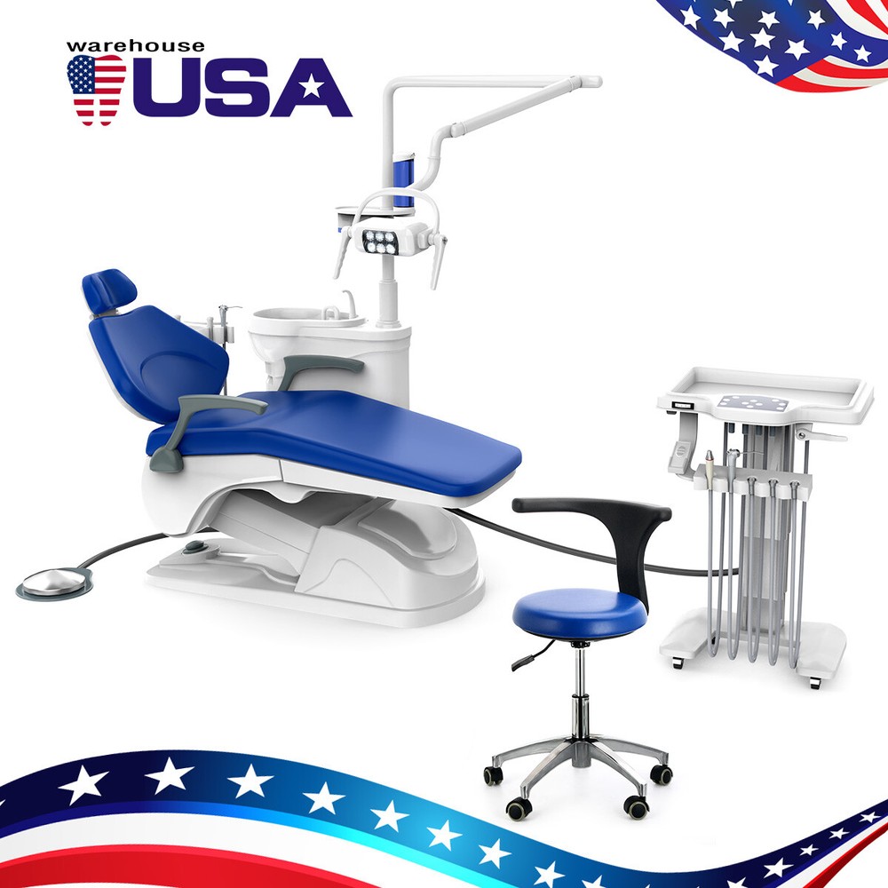 PU Leather Computer Controlled Integral Dental Unit Chair DC Motor