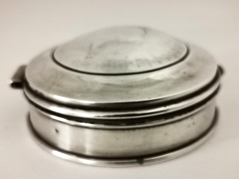 Antique Solid Silver Ring Or Trinket Box - Chester 1921