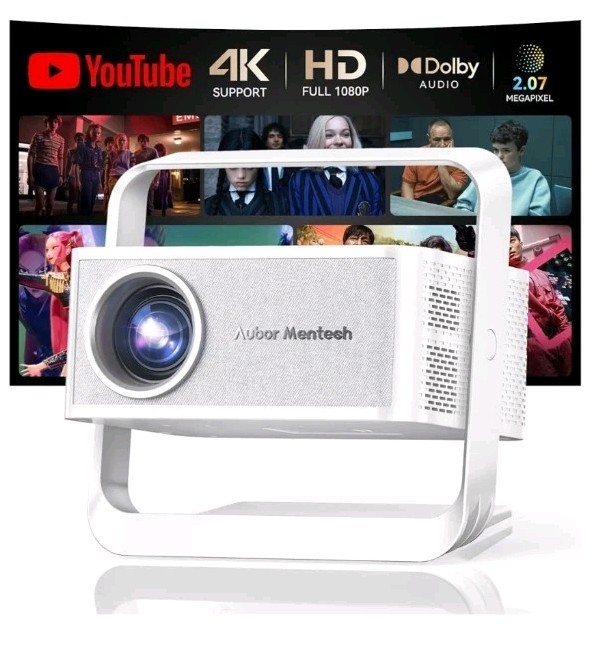 Aubor Mentech Projector with WiFi and Bluetooth
