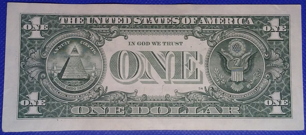 Double Triples FANCY SERIAL NUMBER ONE DOLLAR Bill