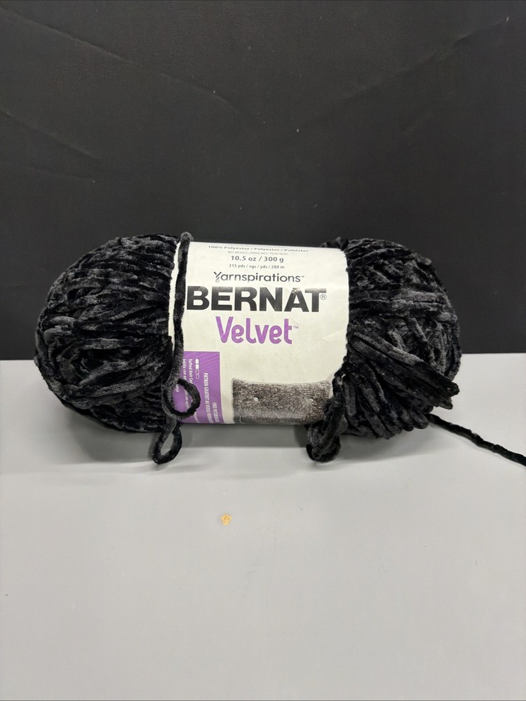 Bernat  Velvet Yarn "Blackbird”