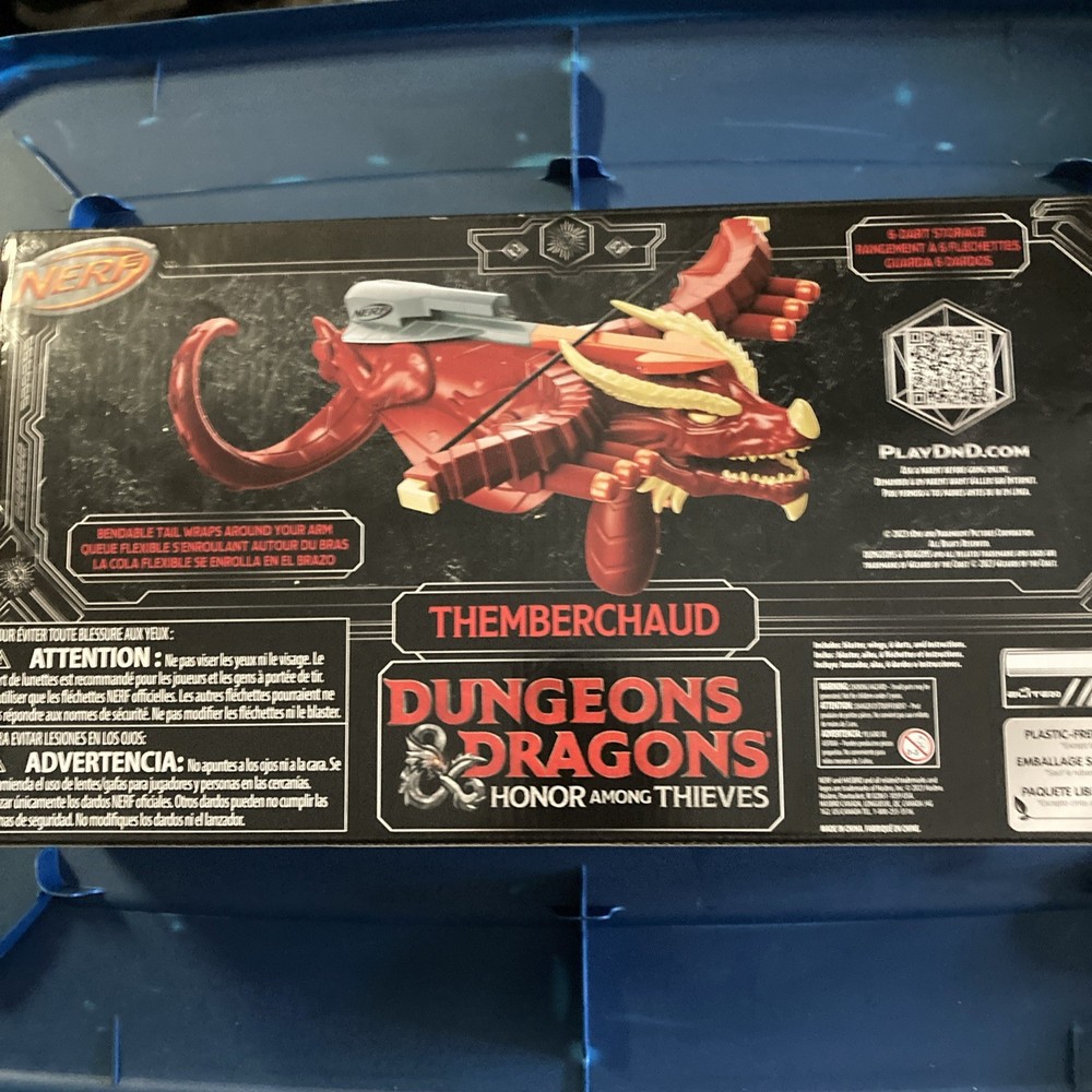 Nerf Dungeons & Dragons Themberchaud Nerf Blaster, 6 Nerf Elite Darts