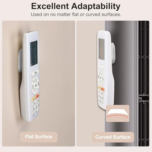 Magnetic Remote Control Holder Wall Mount 4 Pack Soft Silicone Remote Control