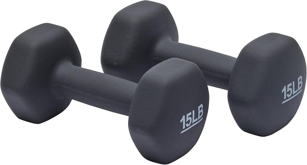 Amazon Basics 15lb Neoprene Dumbbell – Easy Grip Strength Power