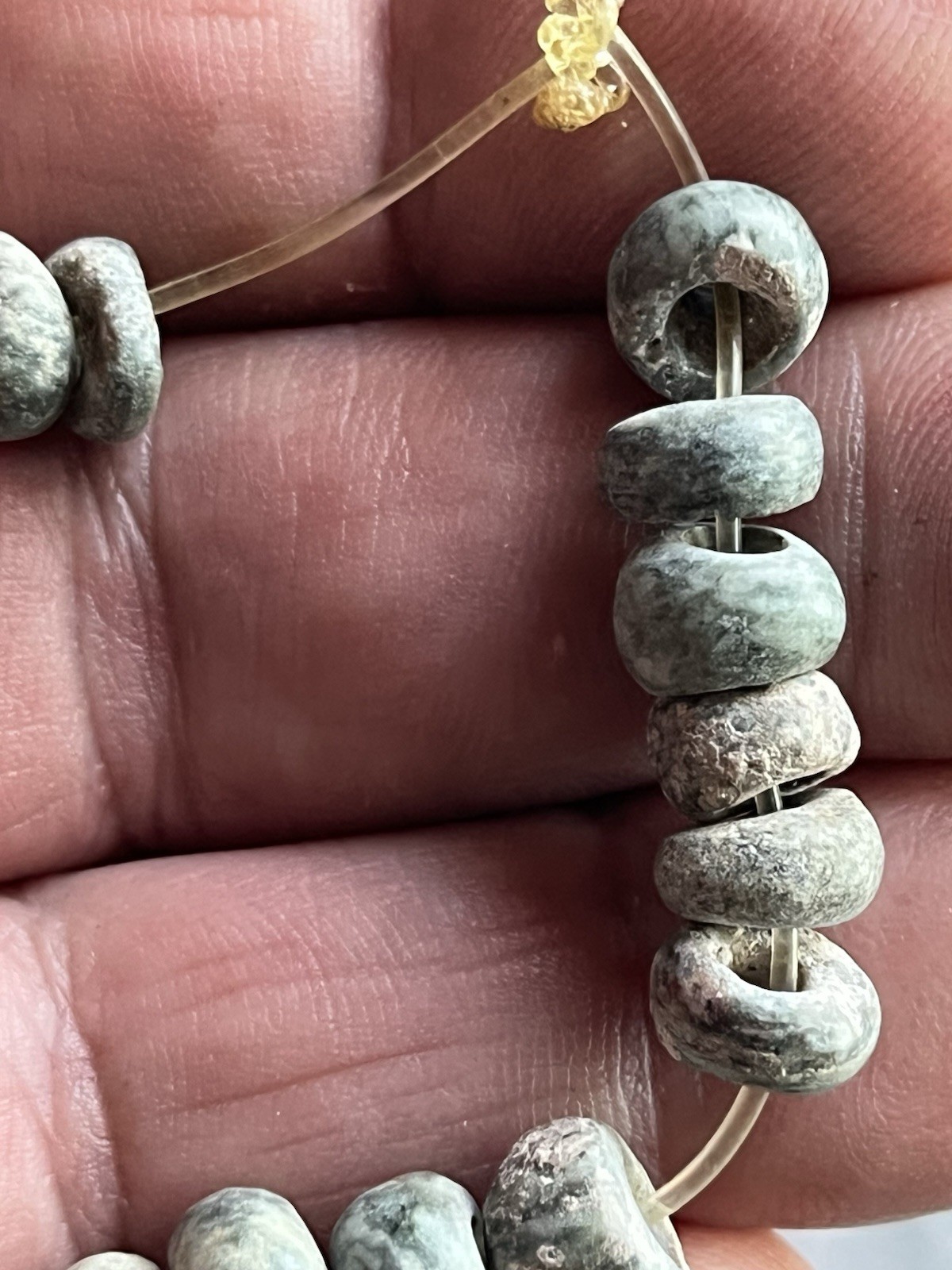 20 Jade Beads PreColumbian Ancient Artifacts Teotihuacan Mayan Free Shipping