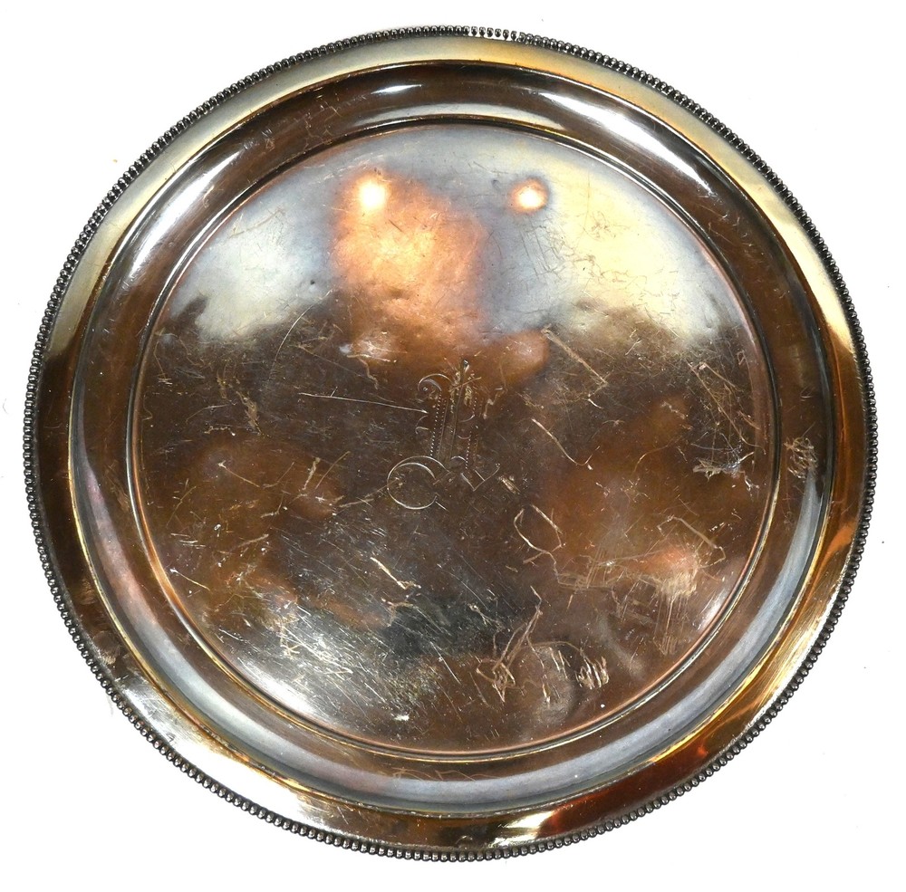 ANTIQUE QUEEN CITY SILVER 4-PC COFFEE TEA SERVICE SET Silverplate Fleur-de-lis