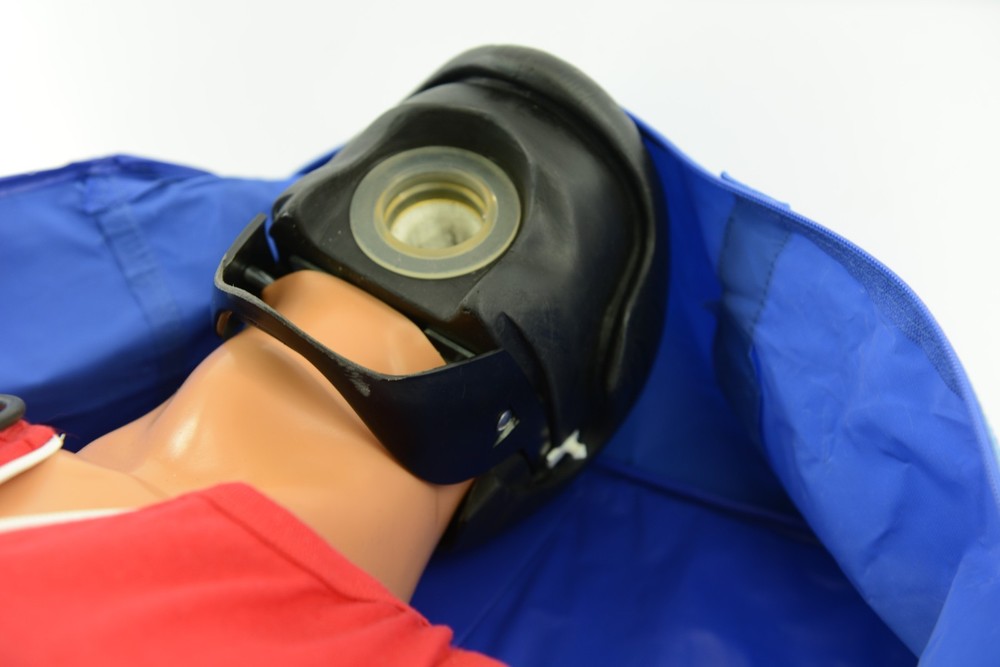 Ambu Man CPR Training Manikin W/ Blue Case & Extra Faces