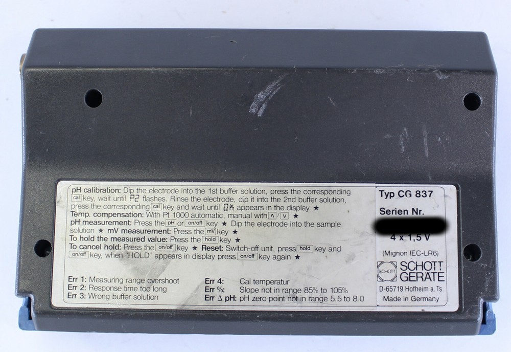 Schott Gerate pH-Meter CG 837 Digital pH Meter