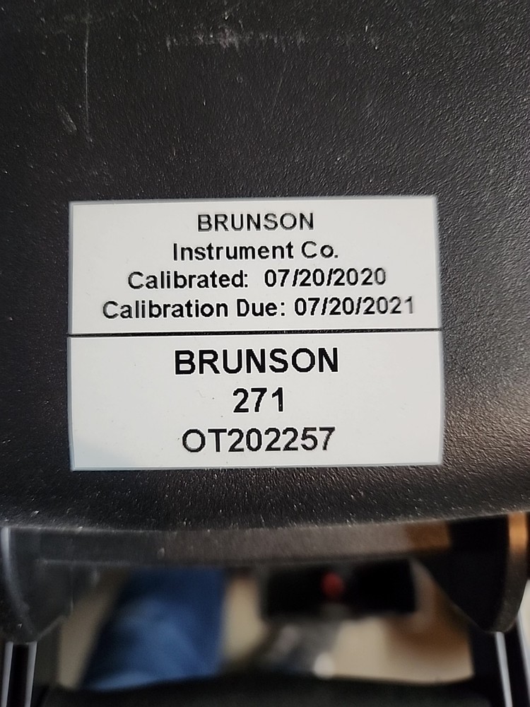 BRUNSON SENTINEL MODEL 271 OT202257  OPTICAL  TOOLING  COLLIMATOR