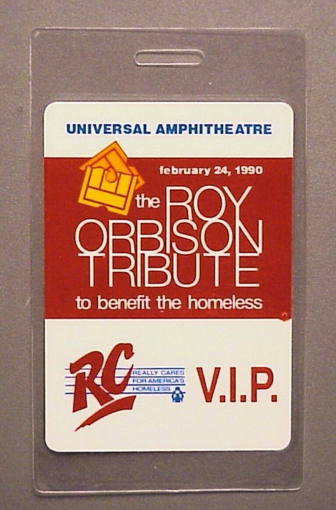 Roy Orbison laminated backstage pass  1990 - AUTHENTIC !