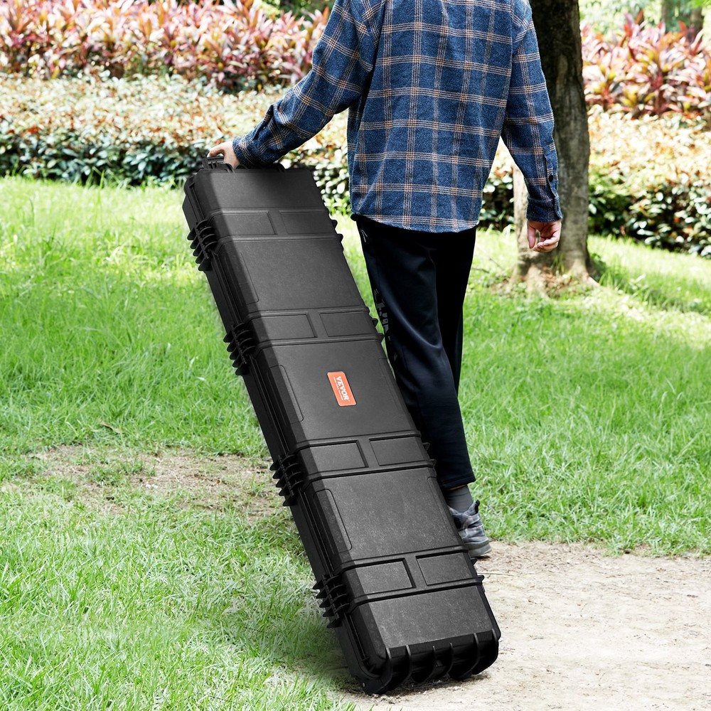 50 Inch Tactical Range Case 3 Layer Foam Wheels IP67 Waterproof Lockable