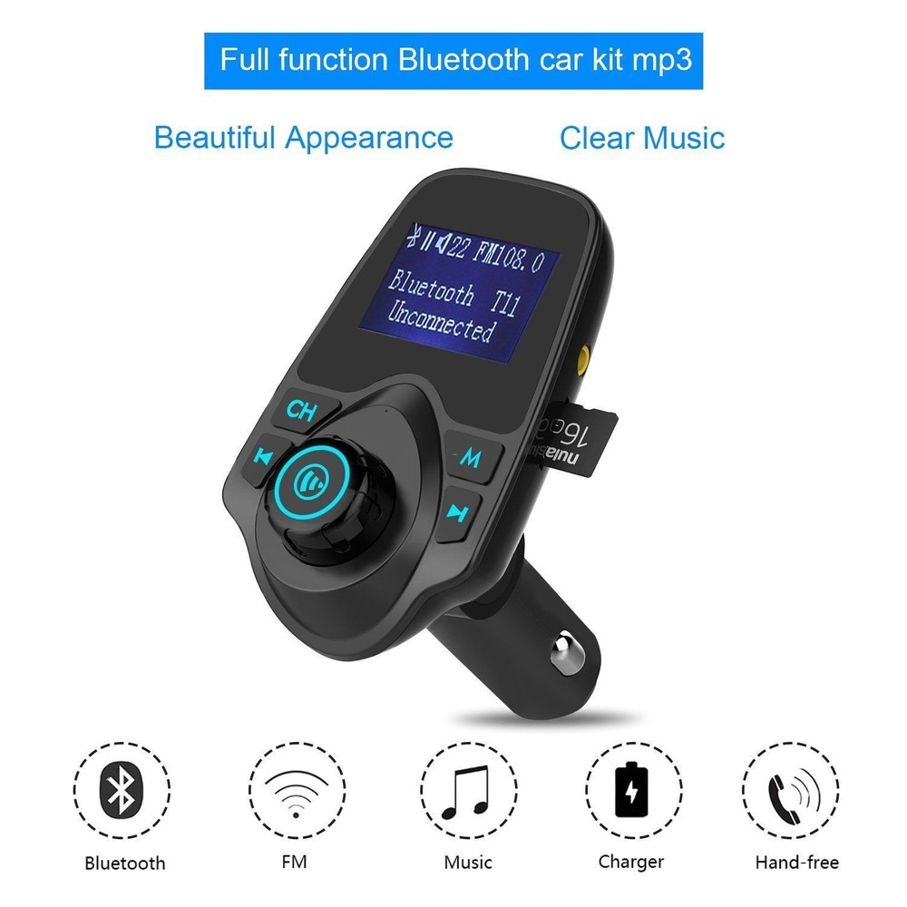 Coche Bluetooth Mp3 Inalambrico Autos kit para Adaptador de Radio Transmisor FM