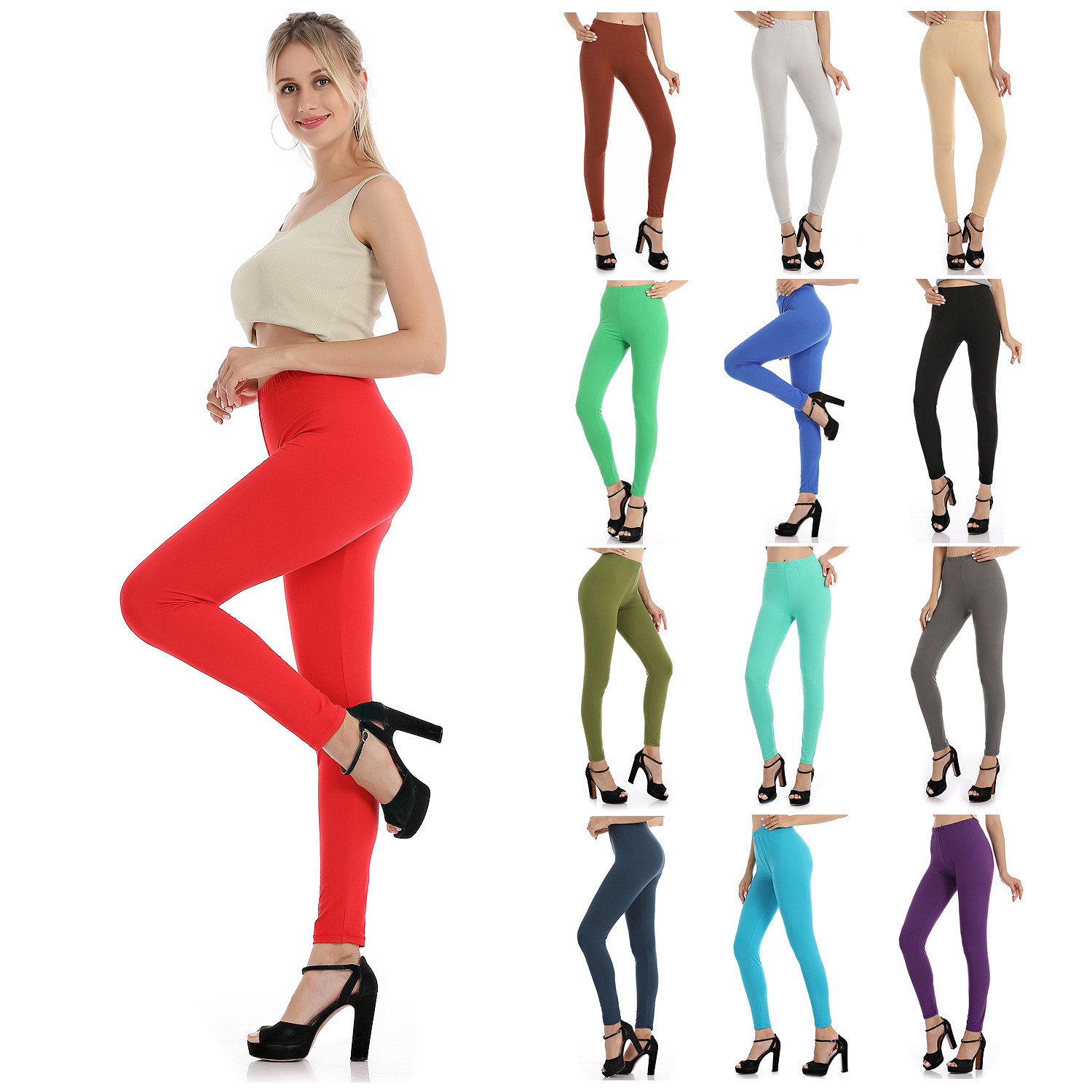 Falari Classic Leggings Buttery Soft Super Comfort Sports Yoga Workout Pants