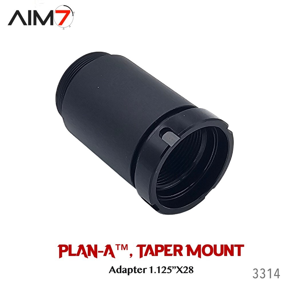 Aim7 1.125"X28 Plan-A taper Mount With Tempest Muzzle Brake