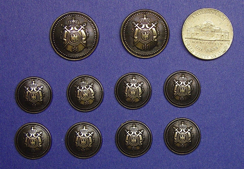 GOTTSCHALKS replacement buttons 10 dark silver solid metal Good Used Condition