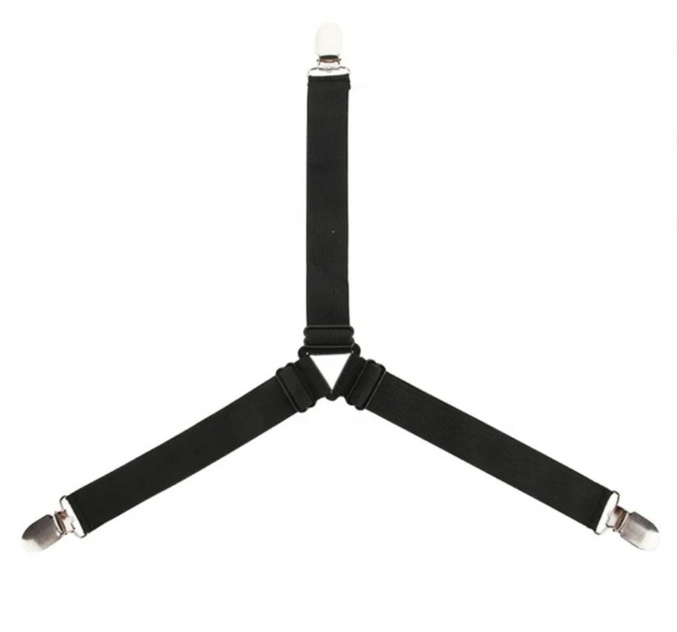 Bed Sheet Holder Straps 8 Pack Adjustable Triangle Elastic Matress Sheet Clip