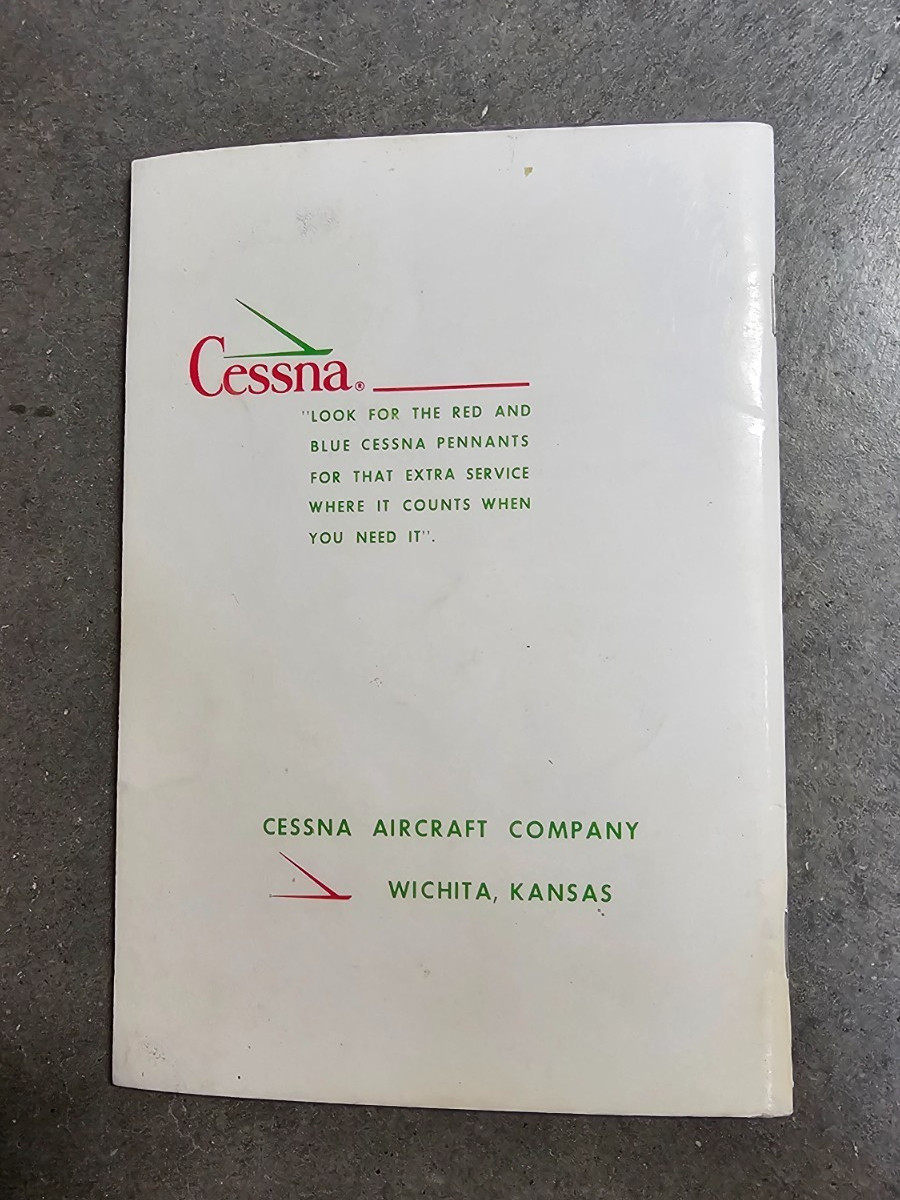 Cessna 1963 Owner's Manual Model 182F Skylane