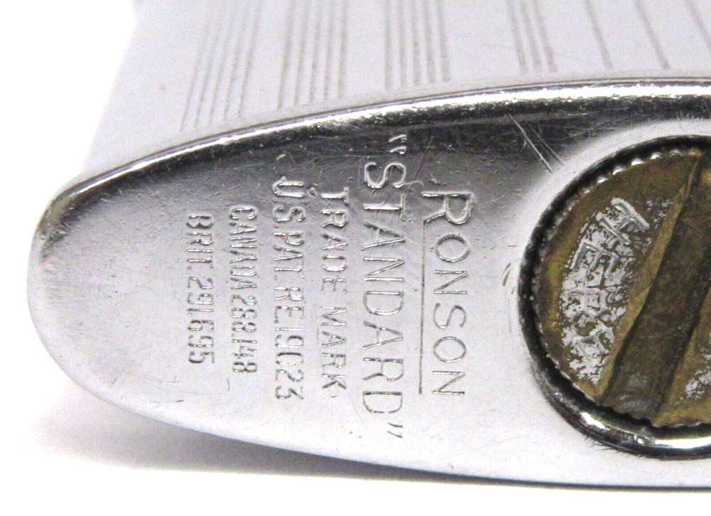 RONSON "STANDARD" Cigarette Lighter NO Monogram Art Deco used untested xx
