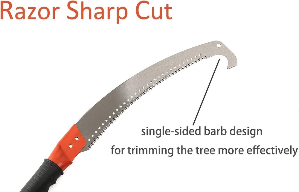 14FT Adjustable Pole Saw for Effortless Tree Trimming and Pruning, Manual Design