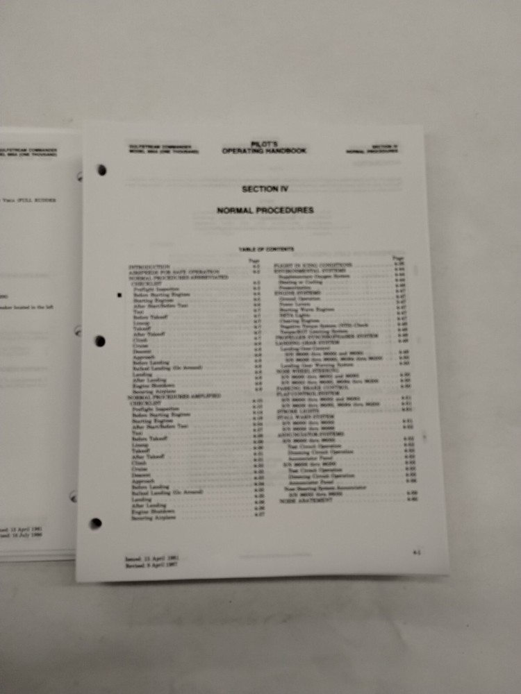 Aero Commander Jetprop Model 695A (1000) Pilots Operating Handbook & Supplements