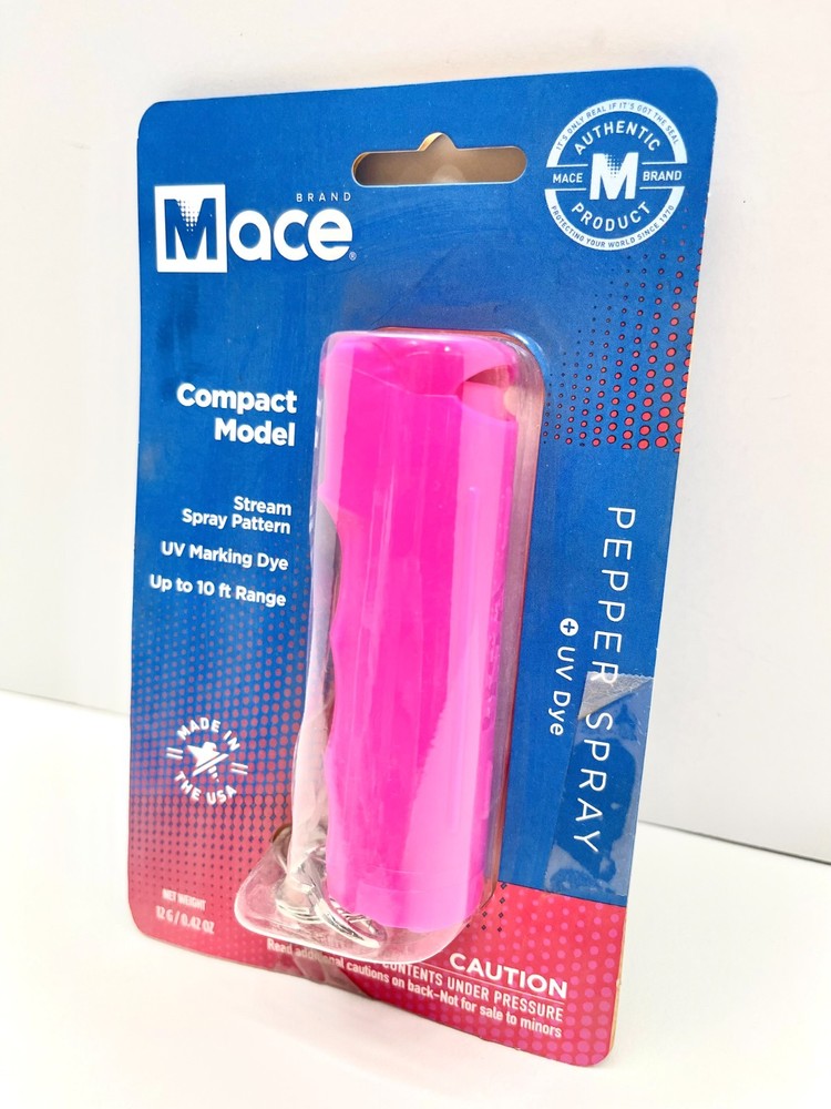 Mace Flip Top Compact Pepper Spray, 10ft Range, Pink, 80787