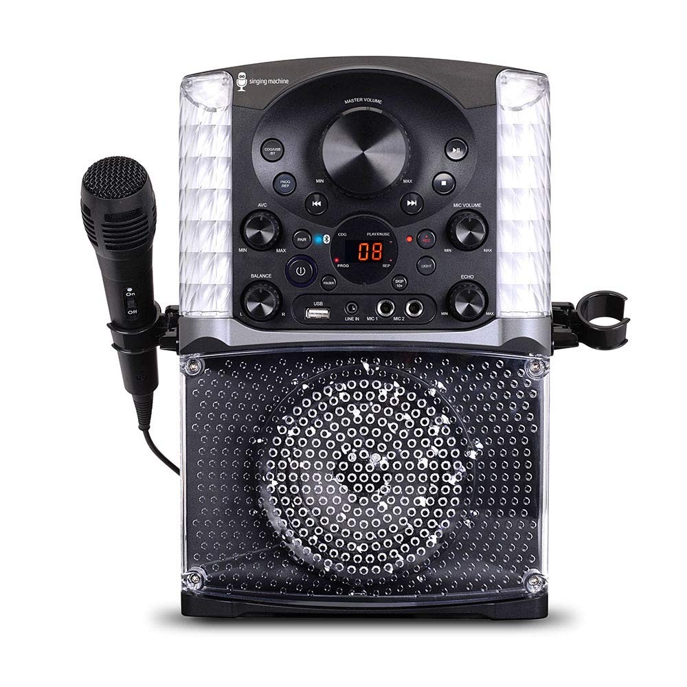 Singing Machine SML625BTBKD Bluetooth CD+G Karaoke System Black