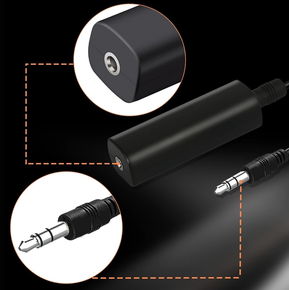 2 Packs Ground Loop Noise Isolator for Car Audio/Home Stereo System, Ground Loop