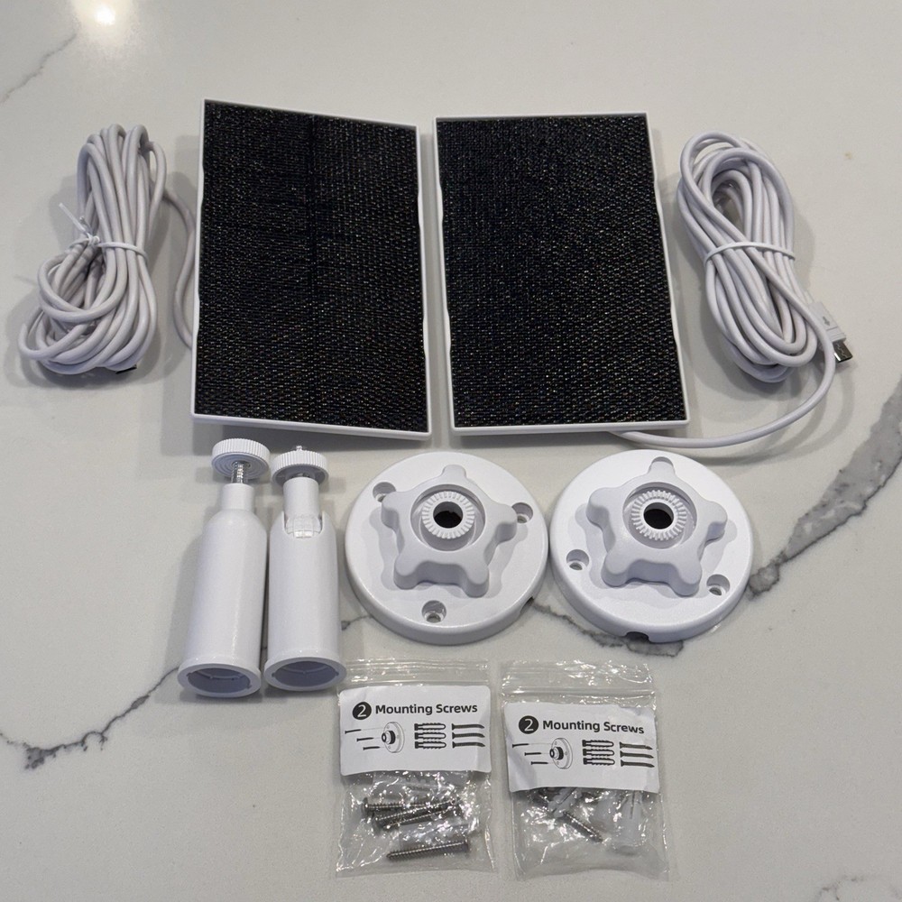 (2)AOSU SolarCam Pro/Max Replacement Solar Panel ONLY 2K/5MP Security Cameras