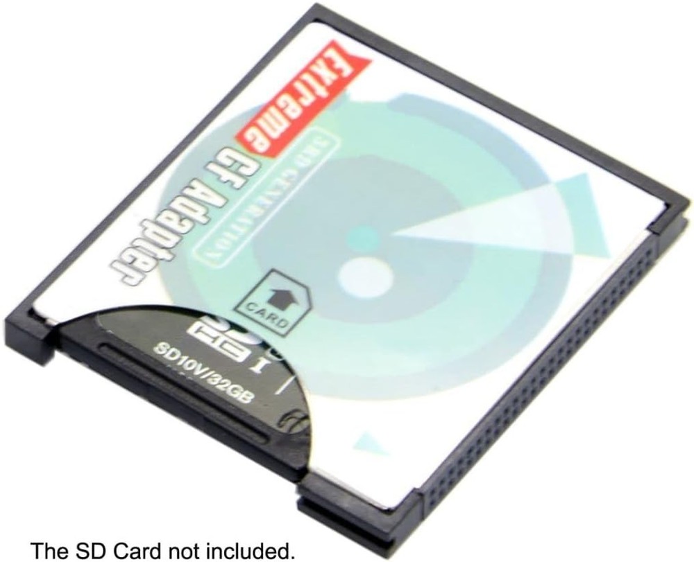 SD SDHC SDXC to CF Compact Flash Memory Card Adapter Reader Type I High-Speed...