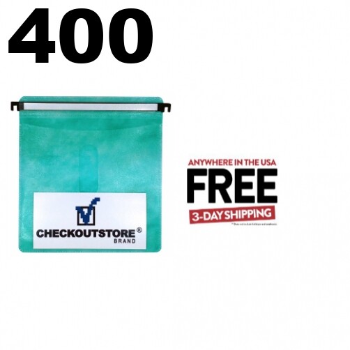 400 CD Double-sided Refill Plastic Hanging Sleeve Green ** 1-3 DAY