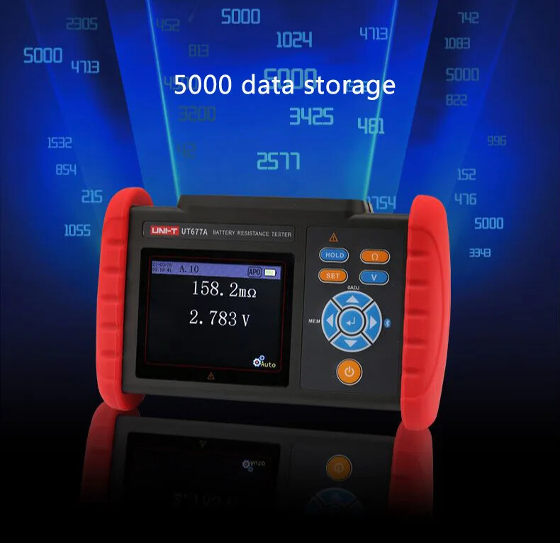 UNIT UT677A Battery Internal Resistance Tester Volt Temp Meter Bluetooth PC APP