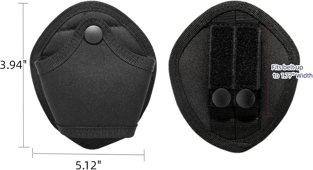 Black Open Top Handcuff Case Quick Release Cuff Holder for Belt Handcuff Holder