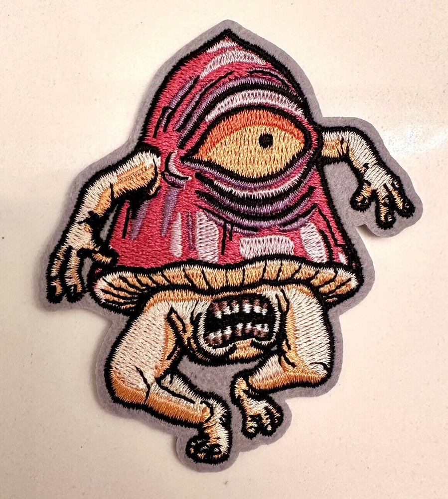 Trippy Magic Mushroom Man Iron On Sew On Patch 3”