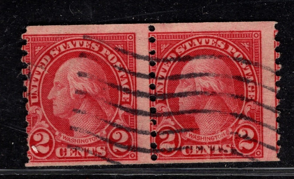 Perfectly Flawed EFO US SN 599 Used Error - Washington - Misperf Coil Pair