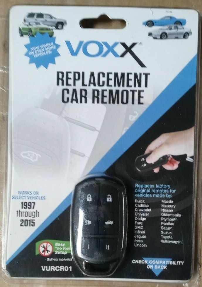 VOXX Replacement Car Remote Model#VURCR01