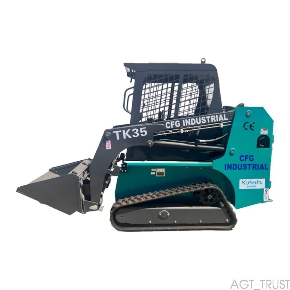 NEW 27HP 1.4 Ton CFG TK35 Tracked Mini Skid Steer Loader with Kubota Engine 2025
