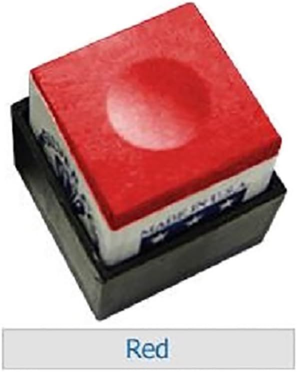 Durable Red Chalk Set for Billiards - 6 Extra Fine Chalk Cubes in Protective Box