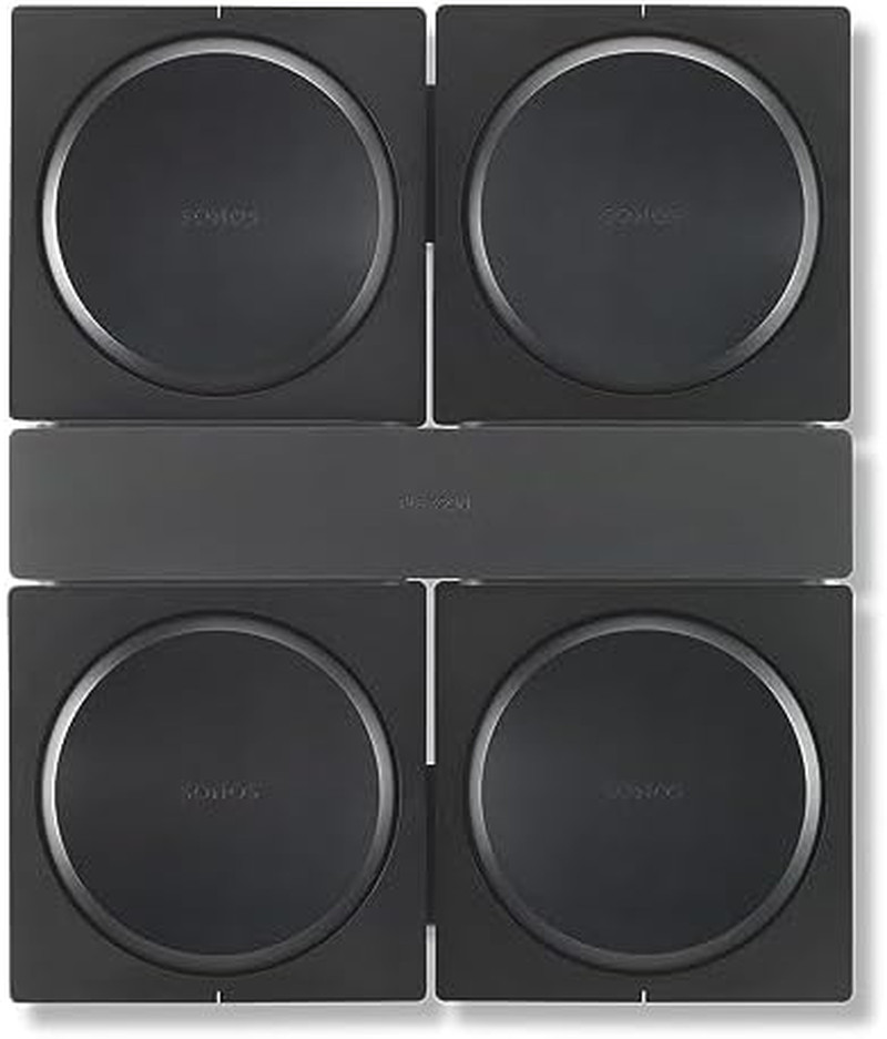 Flexson Wall Mount for 4 SONOS AMPS (Black)