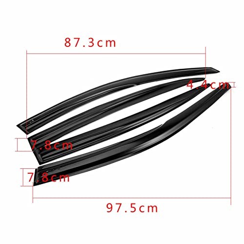 4-Pack Window Visor Rain Guard Vent Shade Deflectors Replacement for 2008-2012