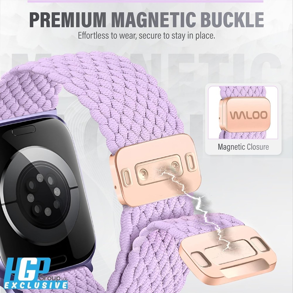 Braided Nylon Strap Compatible with Apple Watch - Soft & Breathable