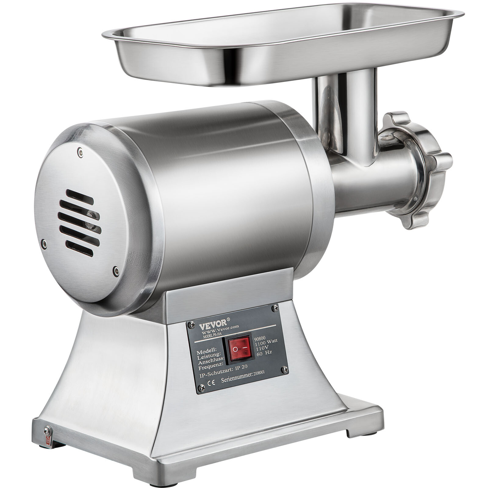 VEVOR 550lb/H Commercial Electric Meat Grinder 1.5HP Heavy Duty Sausage Stuffer