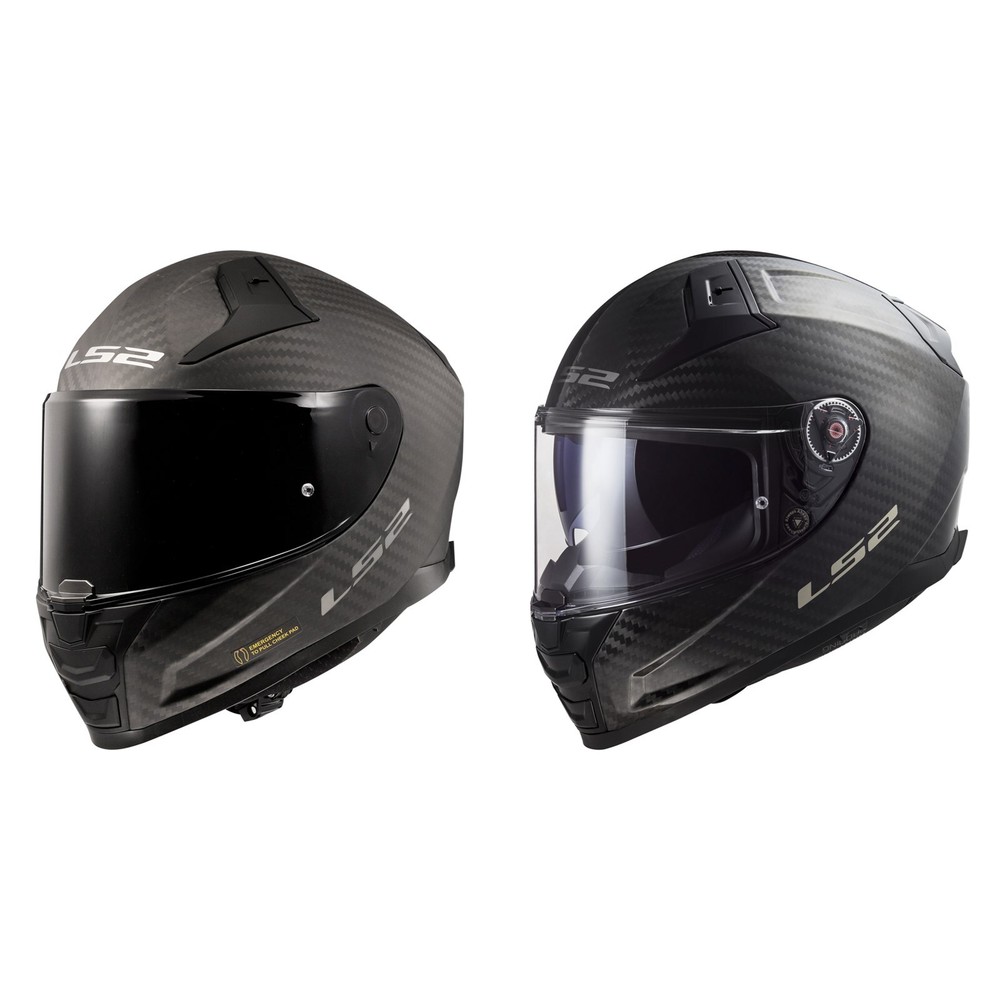 LS2 Motorcycle Helmet FF811 Vector II 2 Carbon Solid - Full Face with Visor